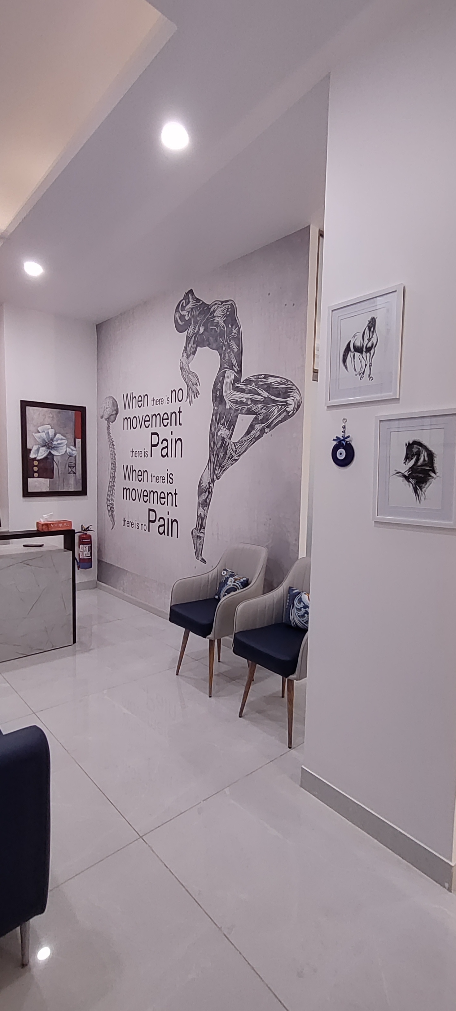 Clinic interior hallway
