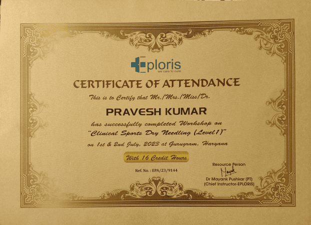 Best Women Physiotherapist Award 2019
