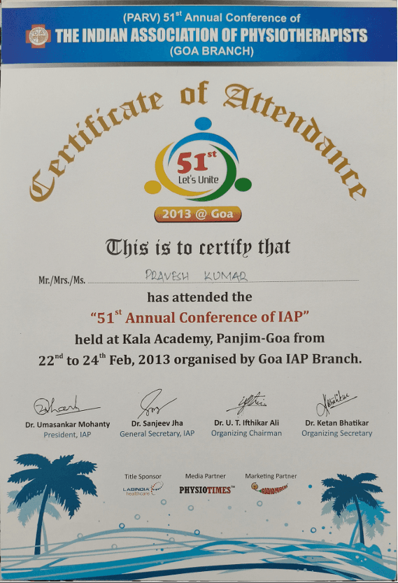 National Conference Certificate